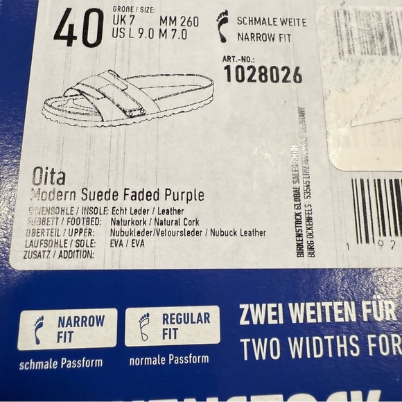 Birkenstock Women’s Oida Suede Leather Sandals Washed Purple Size US 9-9.5 NEW! - Picture 5 of 7